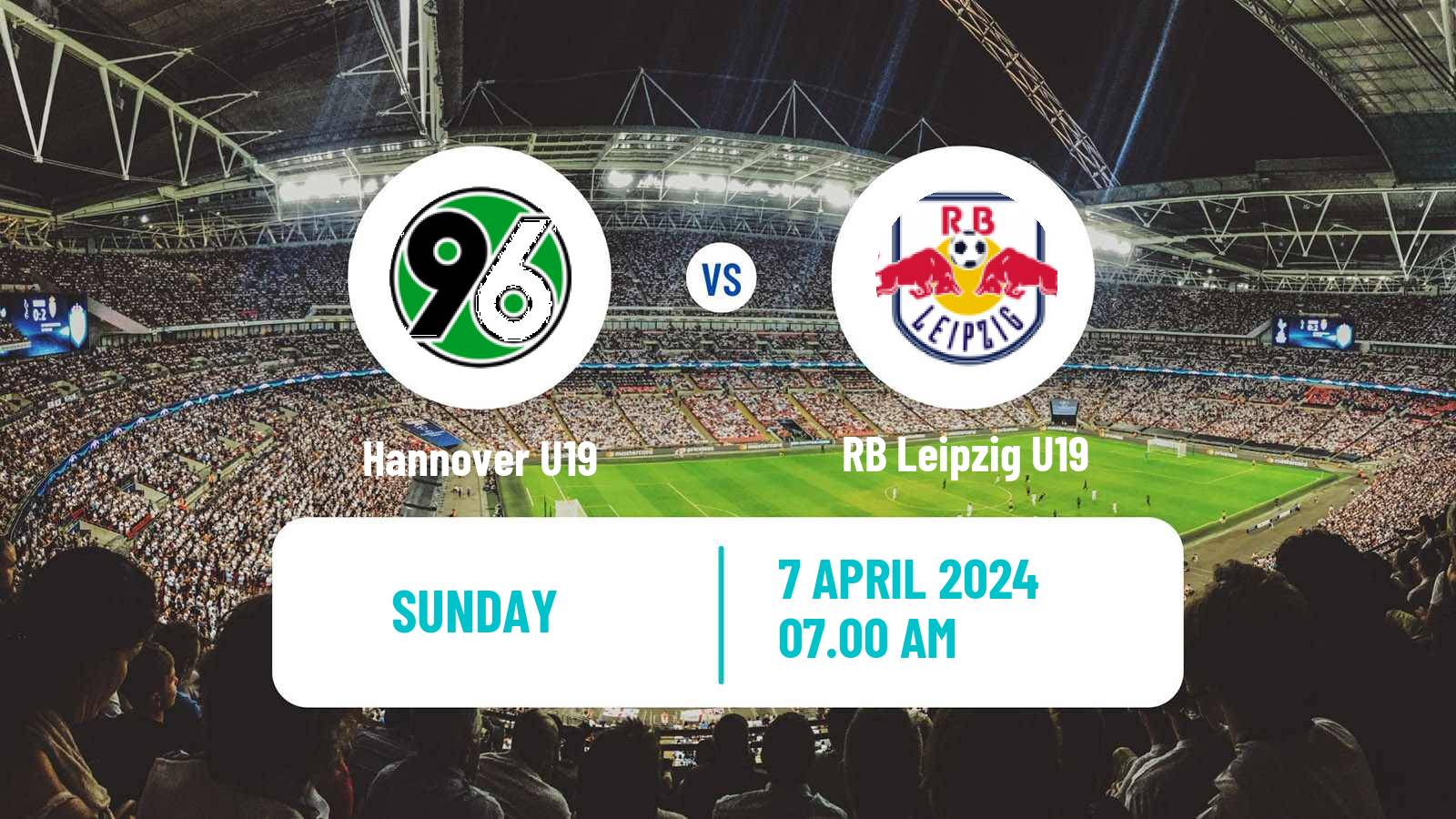 Soccer German Junioren Bundesliga North Hannover U19 - RB Leipzig U19