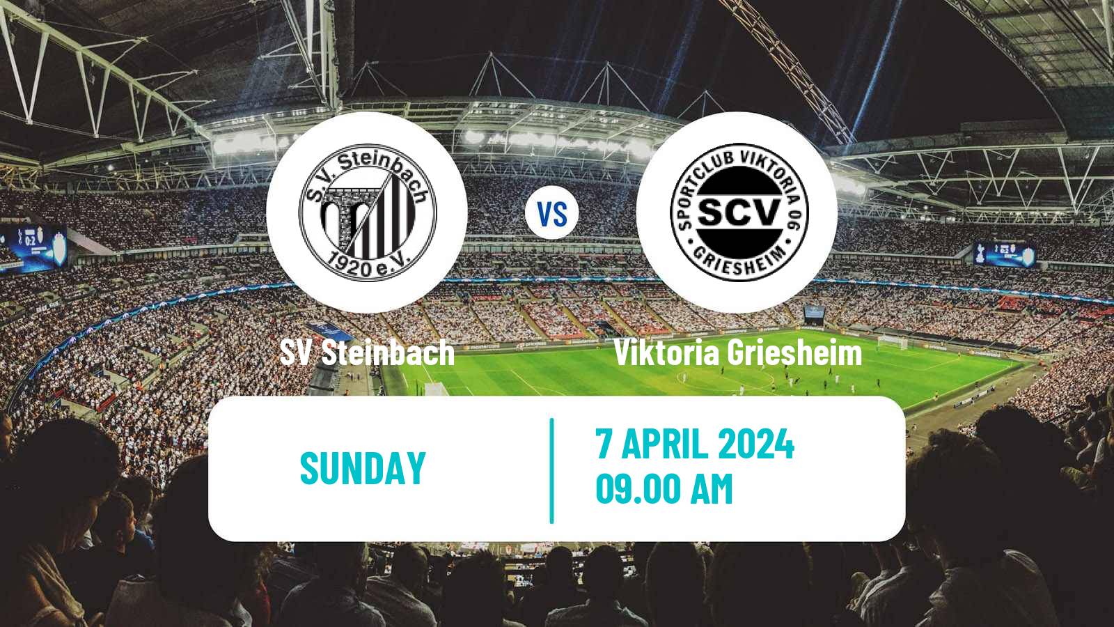Soccer German Oberliga Hessen SV Steinbach - Viktoria Griesheim