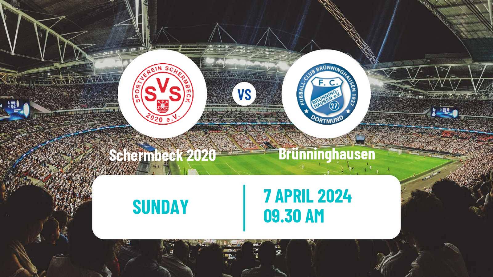 Soccer German Oberliga Westfalen Schermbeck 2020 - Brünninghausen