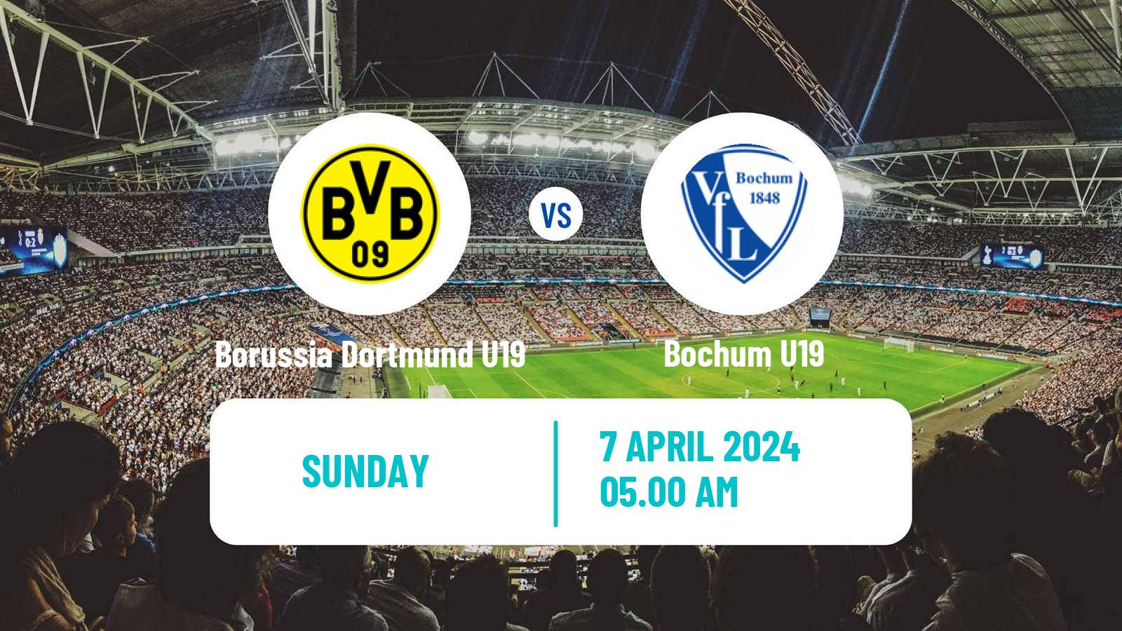 Soccer German Junioren Bundesliga West Borussia Dortmund U19 - Bochum U19