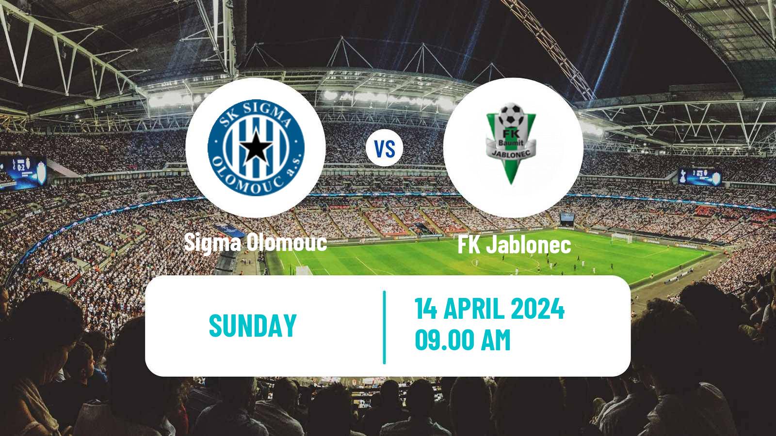 Soccer Czech 1 Liga Sigma Olomouc - Jablonec