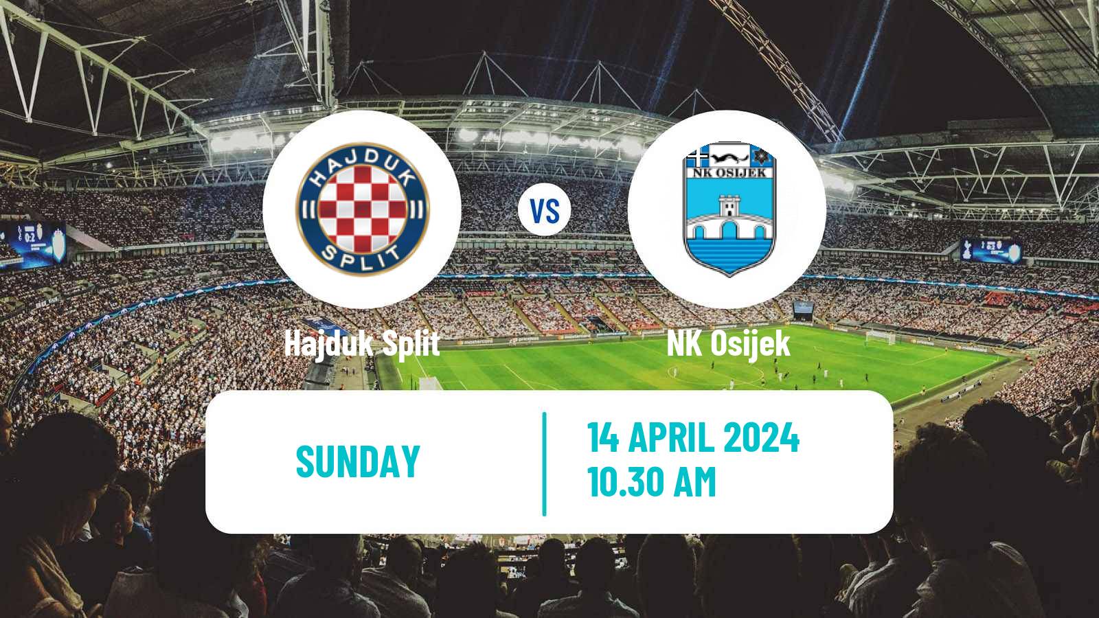Soccer Croatian HNL Hajduk Split - Osijek