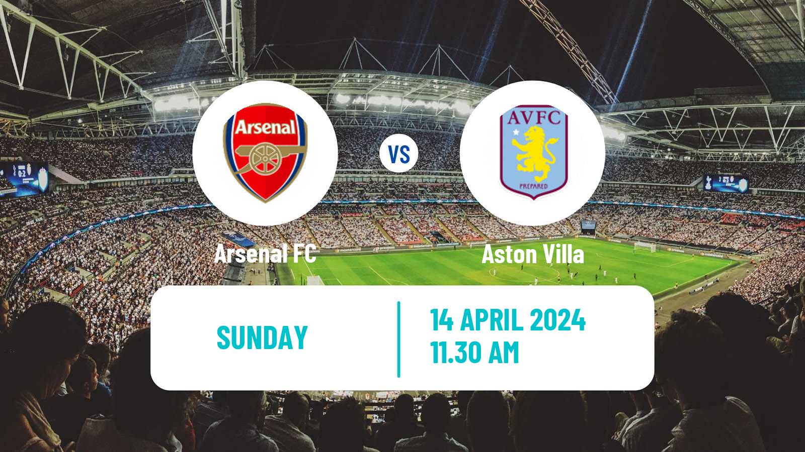 Soccer English Premier League Arsenal - Aston Villa