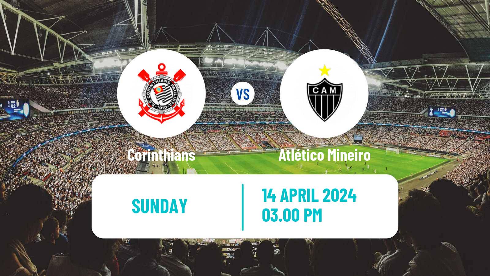 Soccer Brazilian Serie A Corinthians - Atlético Mineiro