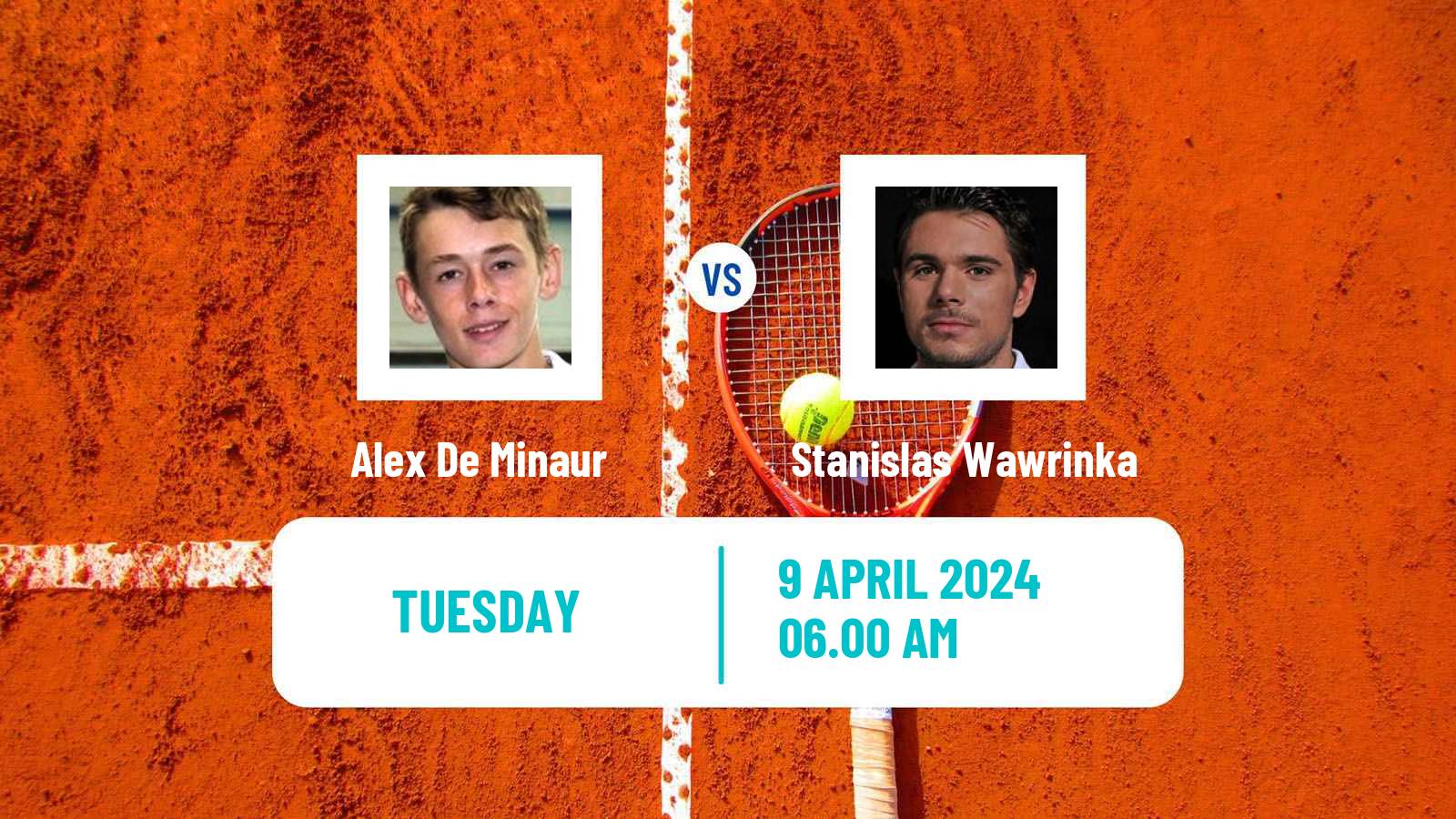 Tennis ATP Monte Carlo Alex De Minaur - Stanislas Wawrinka