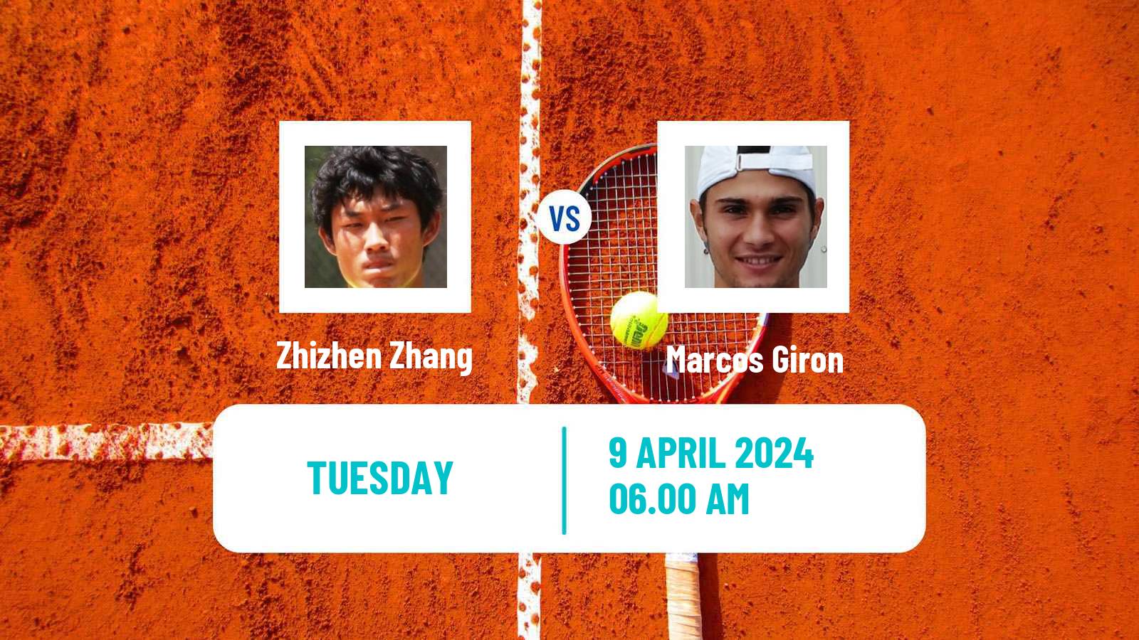 Tennis ATP Monte Carlo Zhizhen Zhang - Marcos Giron
