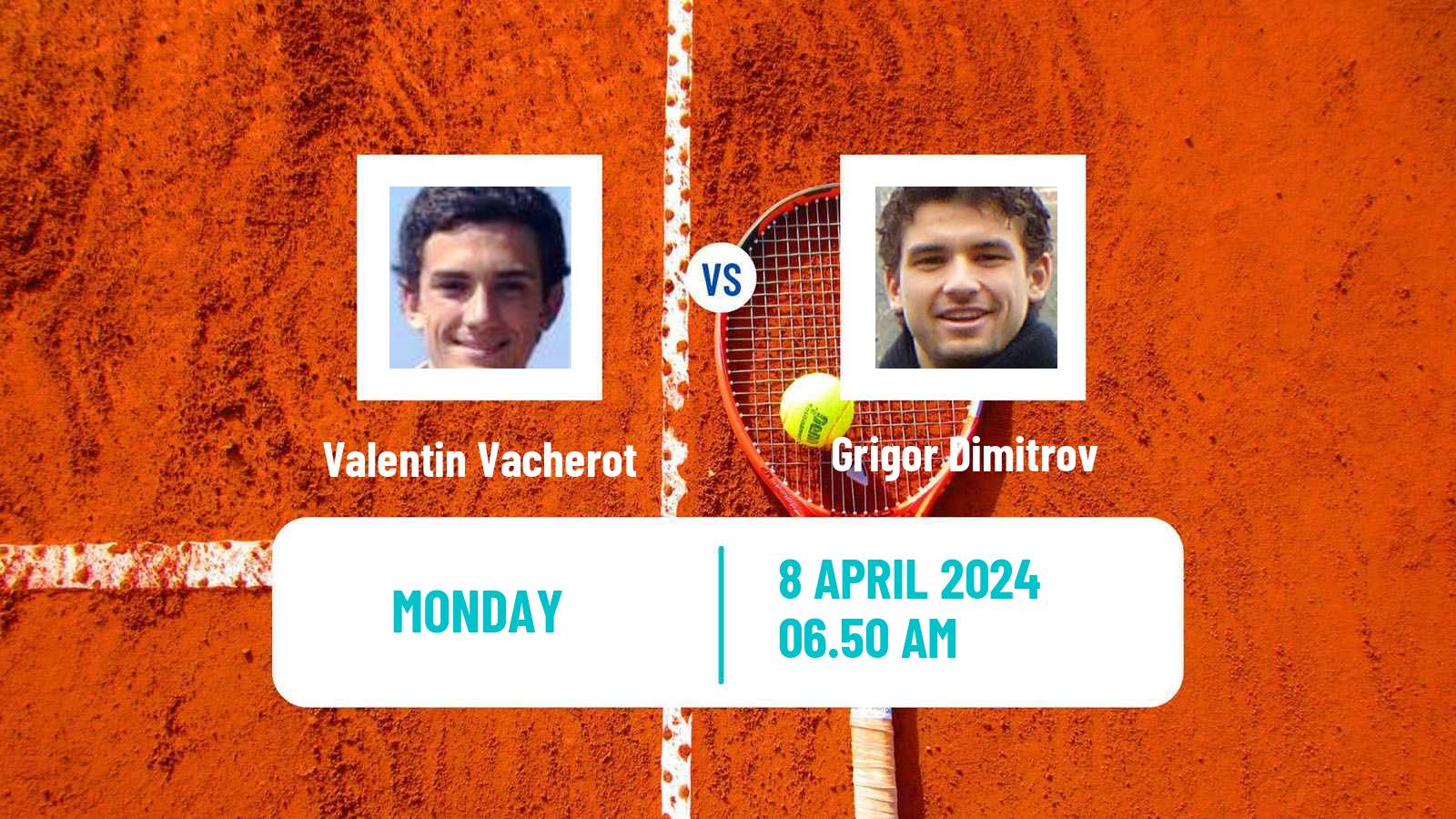 Tennis ATP Monte Carlo Valentin Vacherot - Grigor Dimitrov
