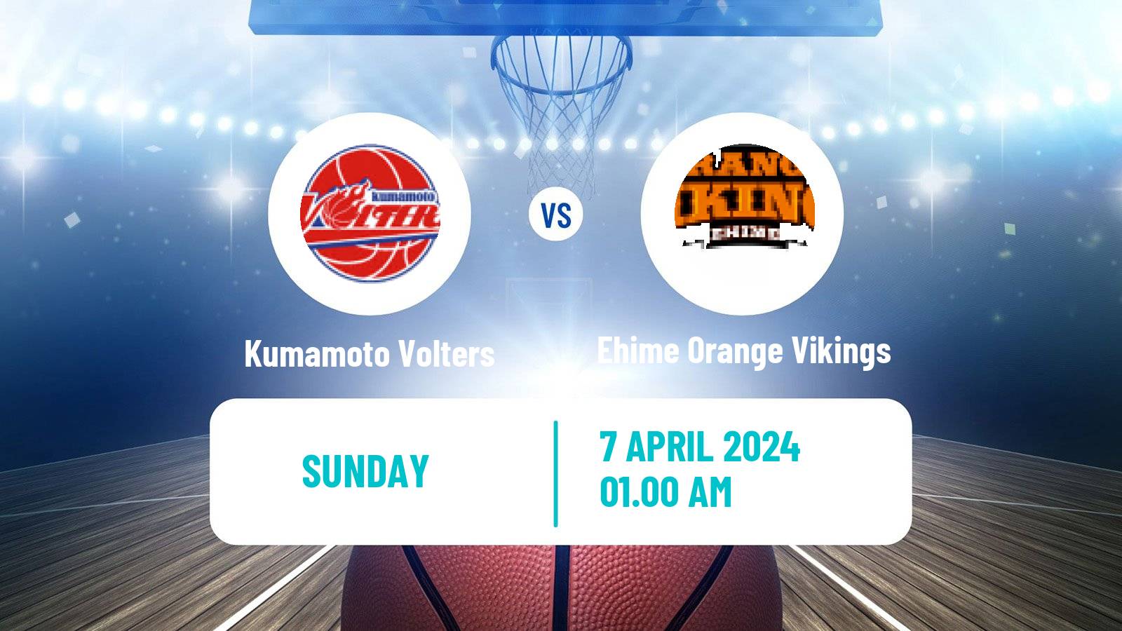 Basketball Japan B2 League Basketball Kumamoto Volters - Ehime Orange Vikings