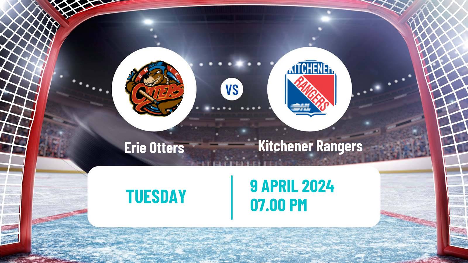 Hockey OHL Erie Otters - Kitchener Rangers