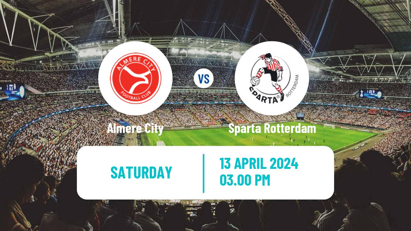 Soccer Dutch Eredivisie Almere City - Sparta Rotterdam