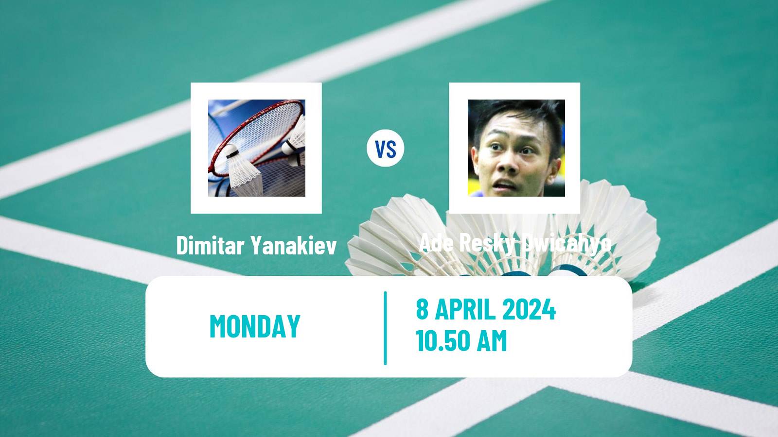 Badminton BWF European Championship Men Dimitar Yanakiev - Ade Resky Dwicahyo