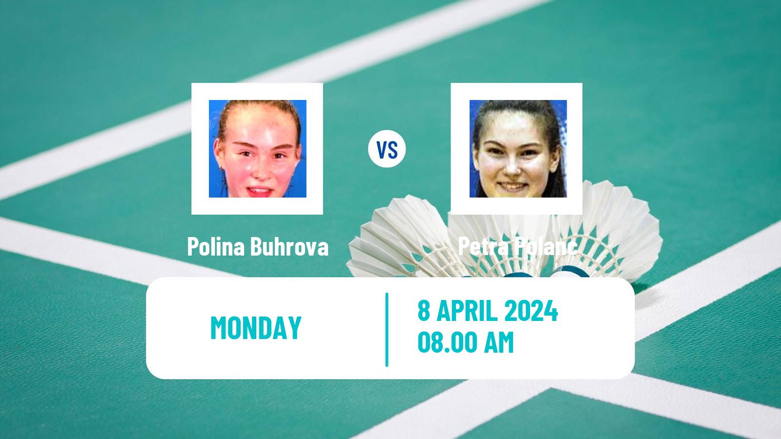 Badminton BWF European Championship Women Polina Buhrova - Petra Polanc