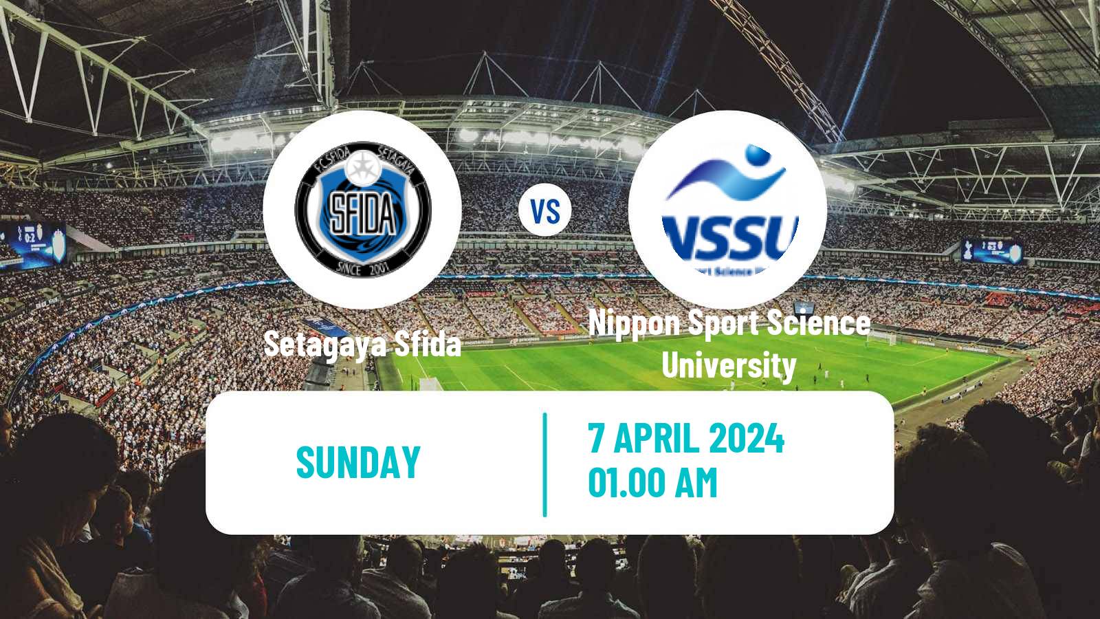 Soccer Japan Nadeshiko League Women Setagaya Sfida - Nippon Sport Science University