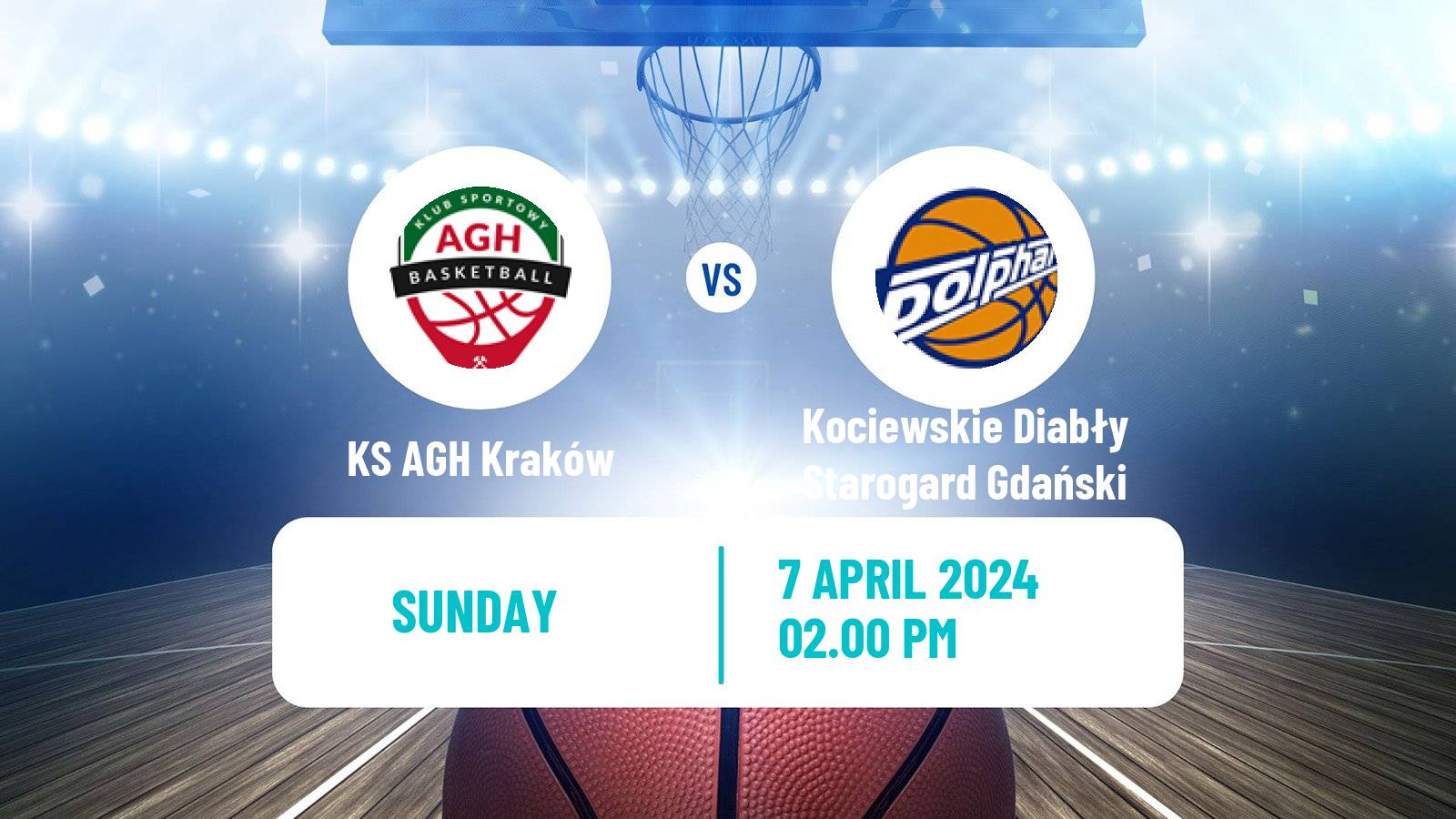 Basketball Polish 1 Liga Basketball KS AGH Kraków - Kociewskie Diabły Starogard Gdański