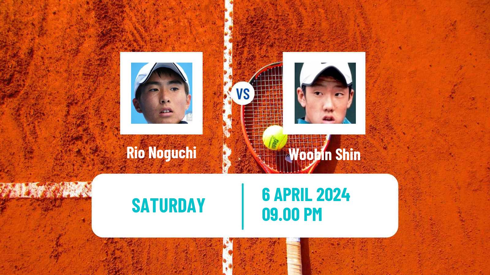 Tennis Busan Challenger Men Rio Noguchi - Woobin Shin