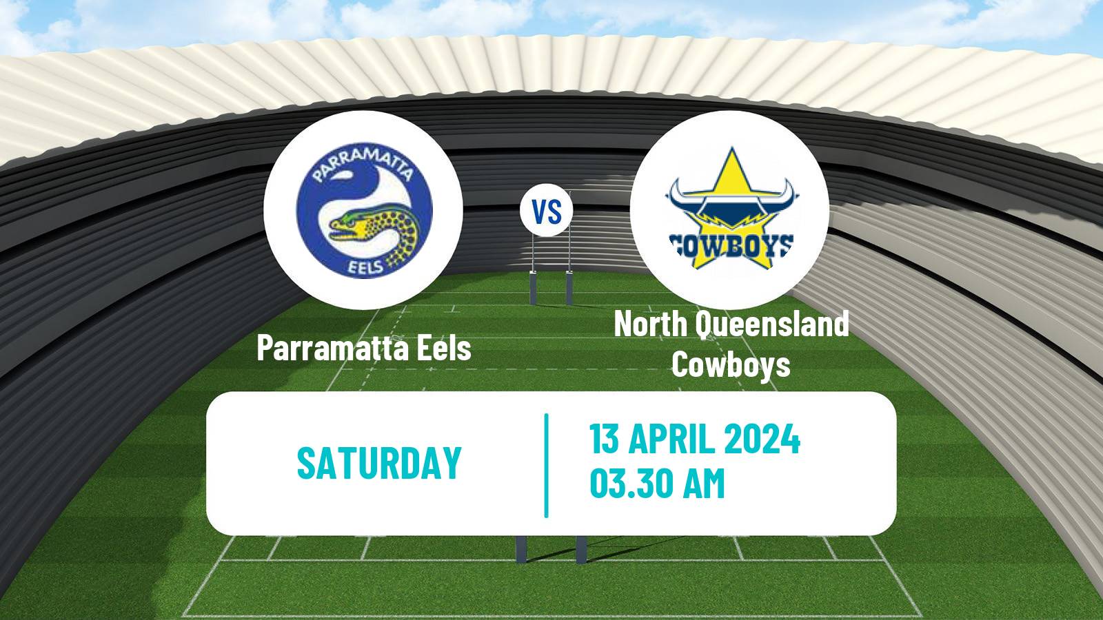 Rugby league Australian NRL Parramatta Eels - North Queensland Cowboys