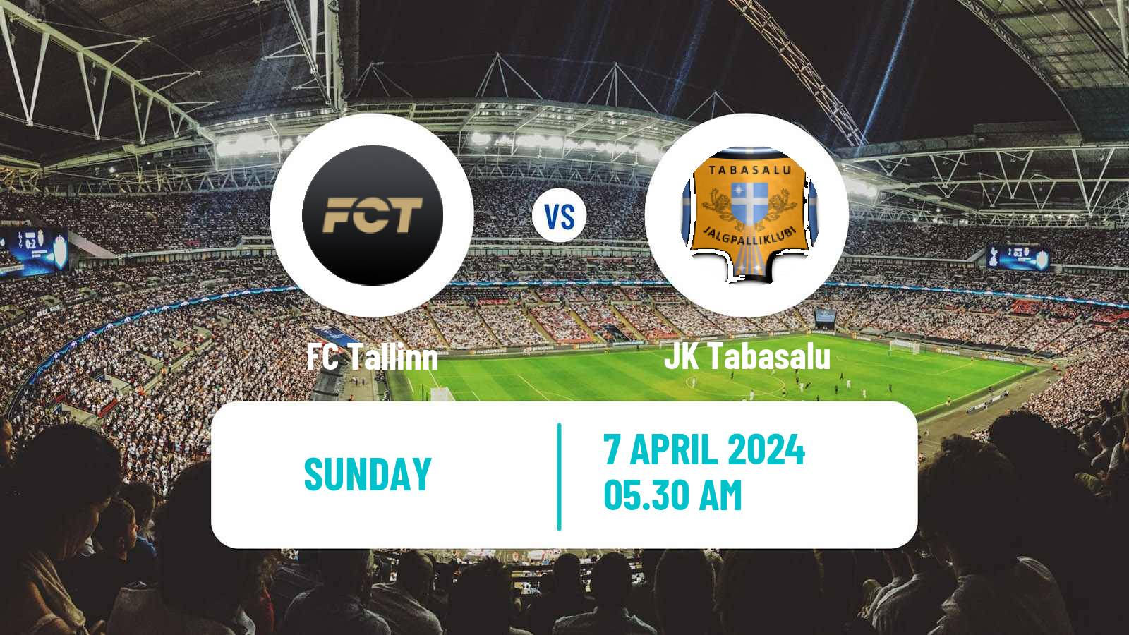 Soccer Estonian Esiliiga FC Tallinn - Tabasalu