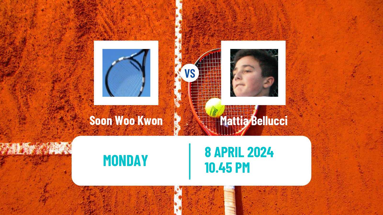 Tennis Busan Challenger Men Soon Woo Kwon - Mattia Bellucci