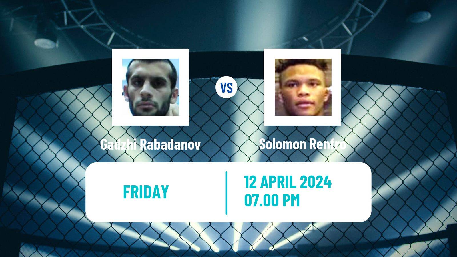 MMA Lightweight Pfl Men Gadzhi Rabadanov - Solomon Renfro