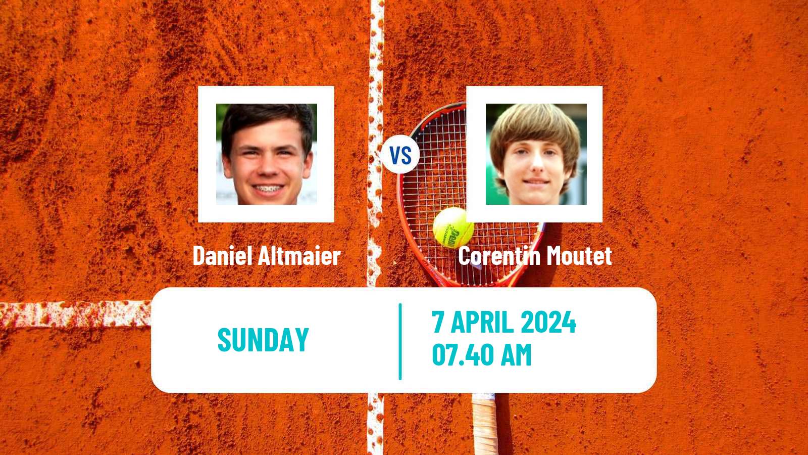 Tennis ATP Monte Carlo Daniel Altmaier - Corentin Moutet