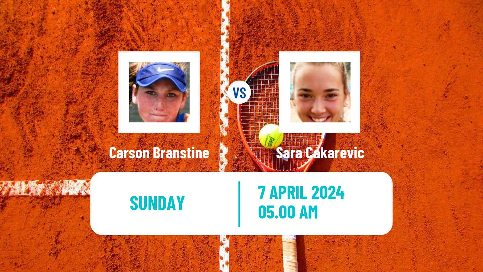 Tennis ITF W35 Hammamet 3 Women Carson Branstine - Sara Cakarevic