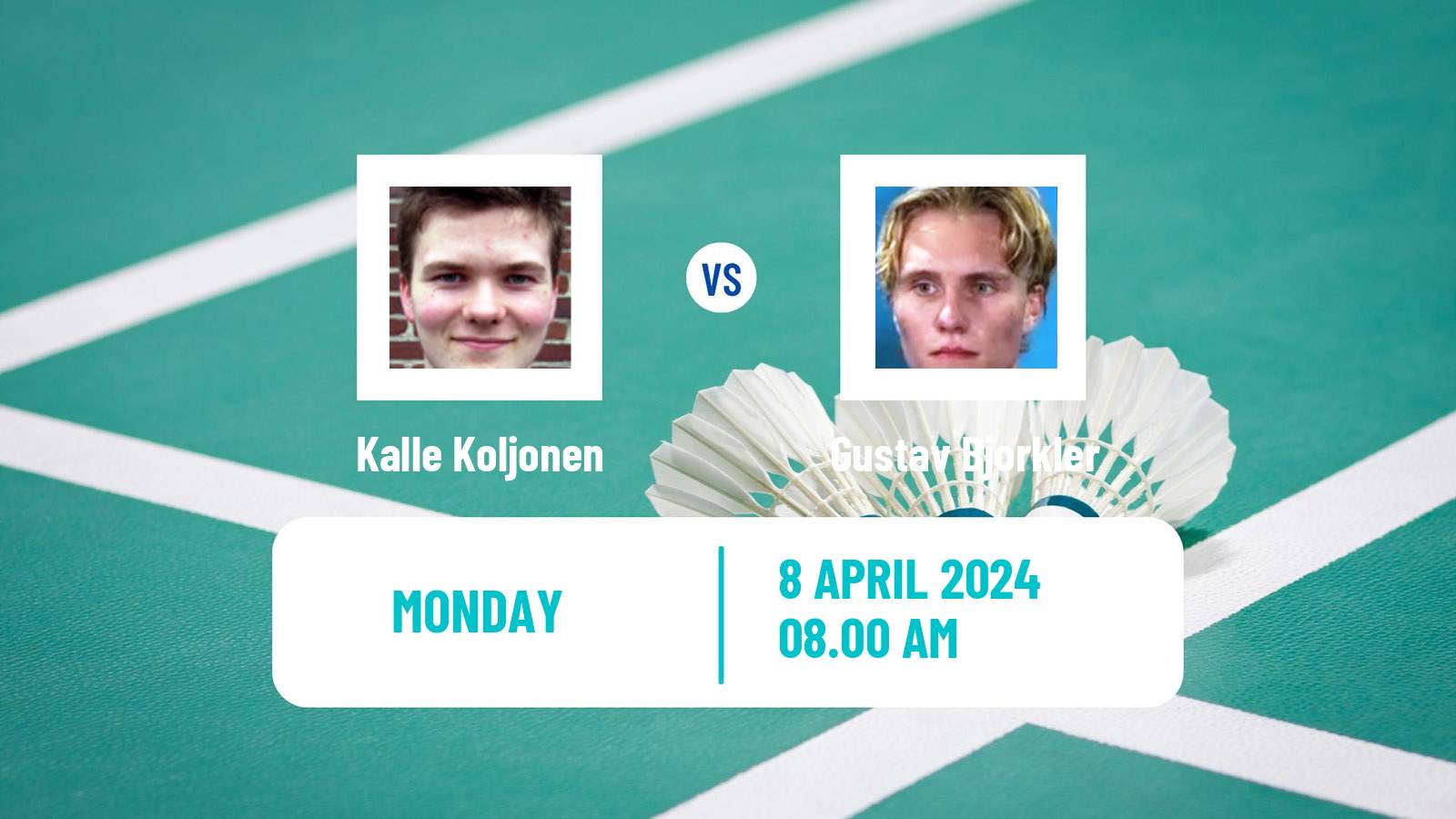 Badminton BWF European Championship Men Kalle Koljonen - Gustav Bjorkler