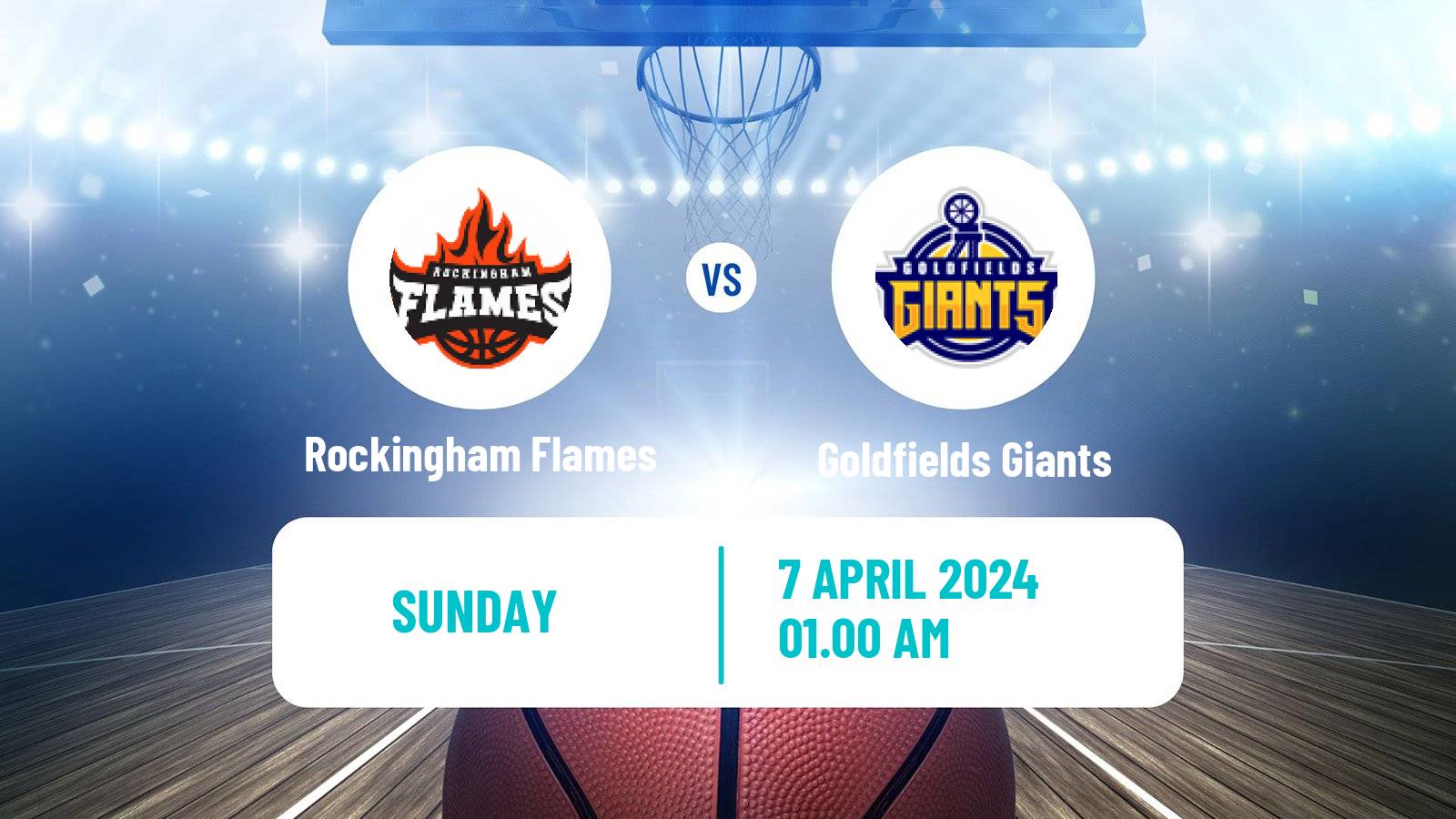 Basketball Australian NBL1 West Rockingham Flames - Goldfields Giants