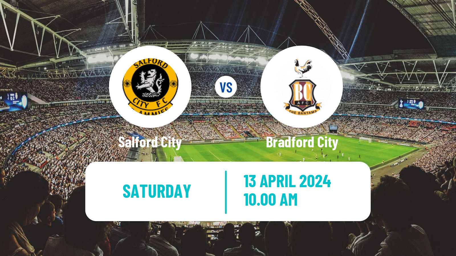 Soccer English League Two Salford City - Bradford City