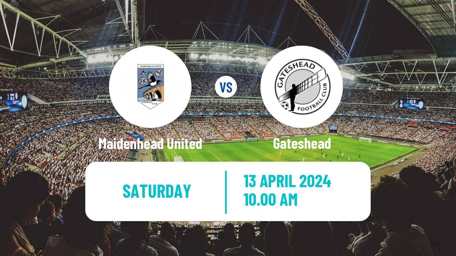 Soccer English National League Maidenhead United - Gateshead