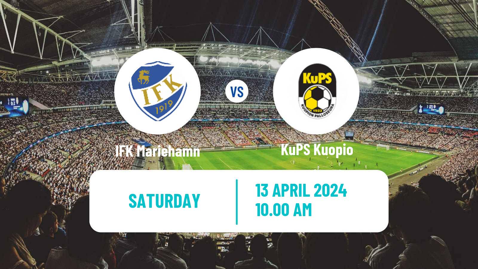 Soccer Finnish Veikkausliiga IFK Mariehamn - KuPS Kuopio