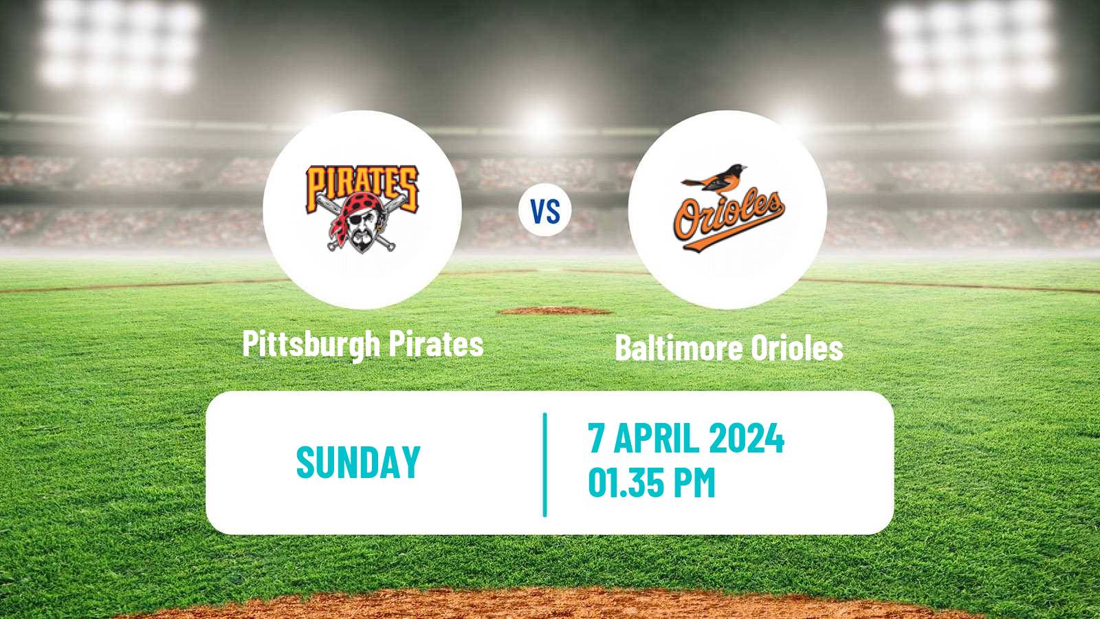 Baseball MLB Pittsburgh Pirates - Baltimore Orioles