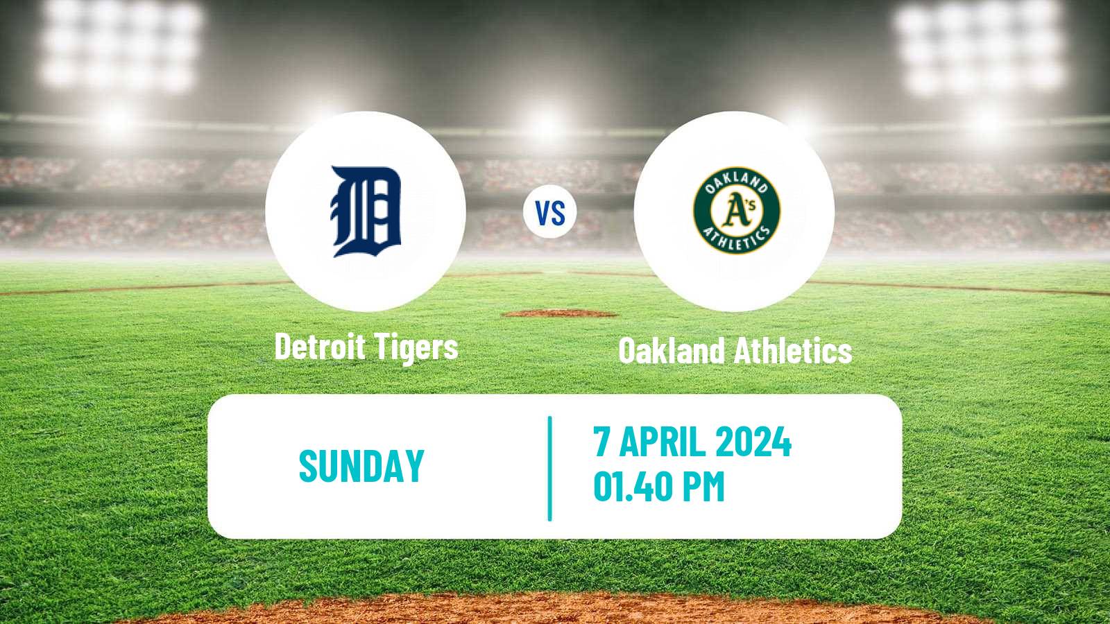 Baseball MLB Detroit Tigers - Oakland Athletics
