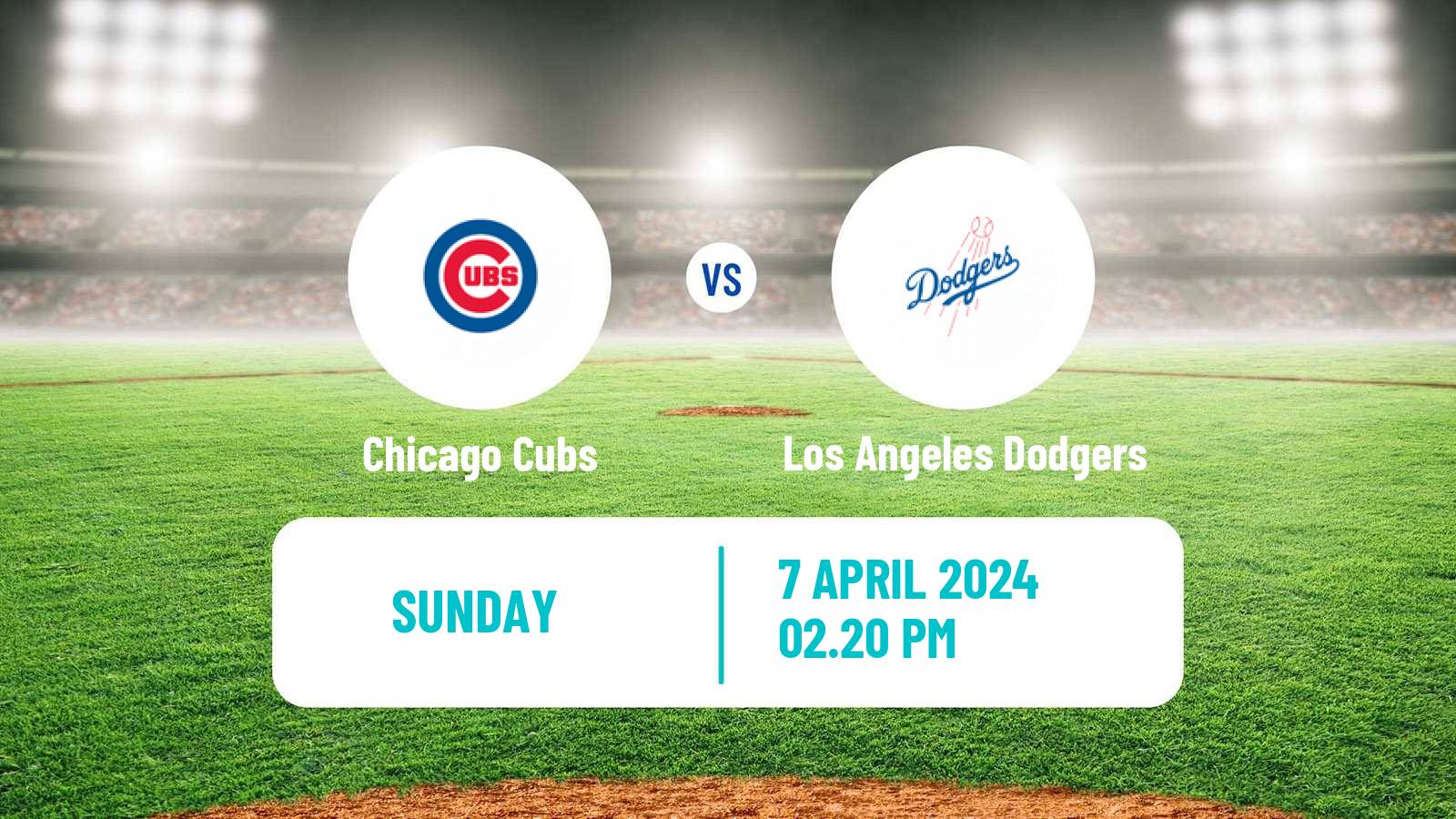 Baseball MLB Chicago Cubs - Los Angeles Dodgers