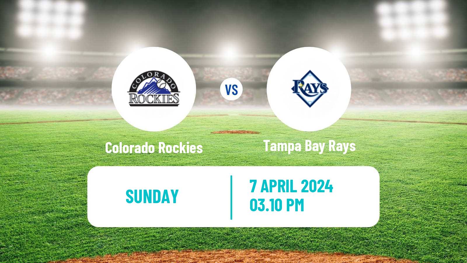 Baseball MLB Colorado Rockies - Tampa Bay Rays