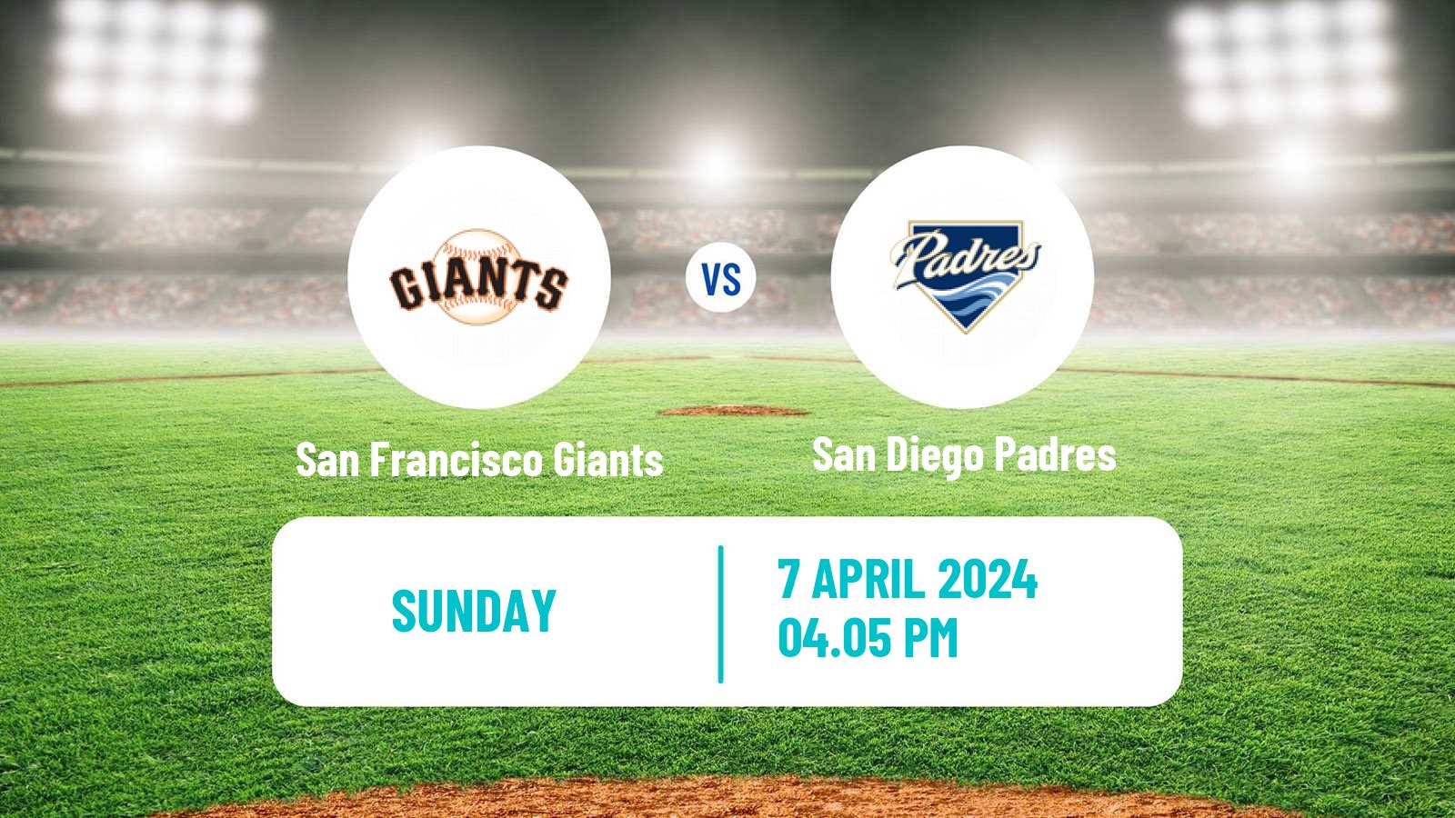 Baseball MLB San Francisco Giants - San Diego Padres
