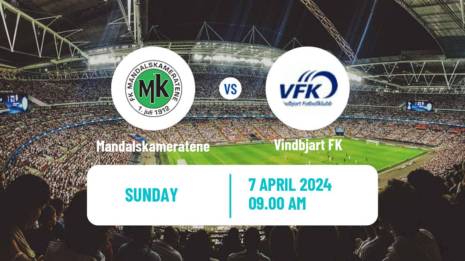 Soccer Norwegian Division 3 - Group 2 Mandalskameratene - Vindbjart