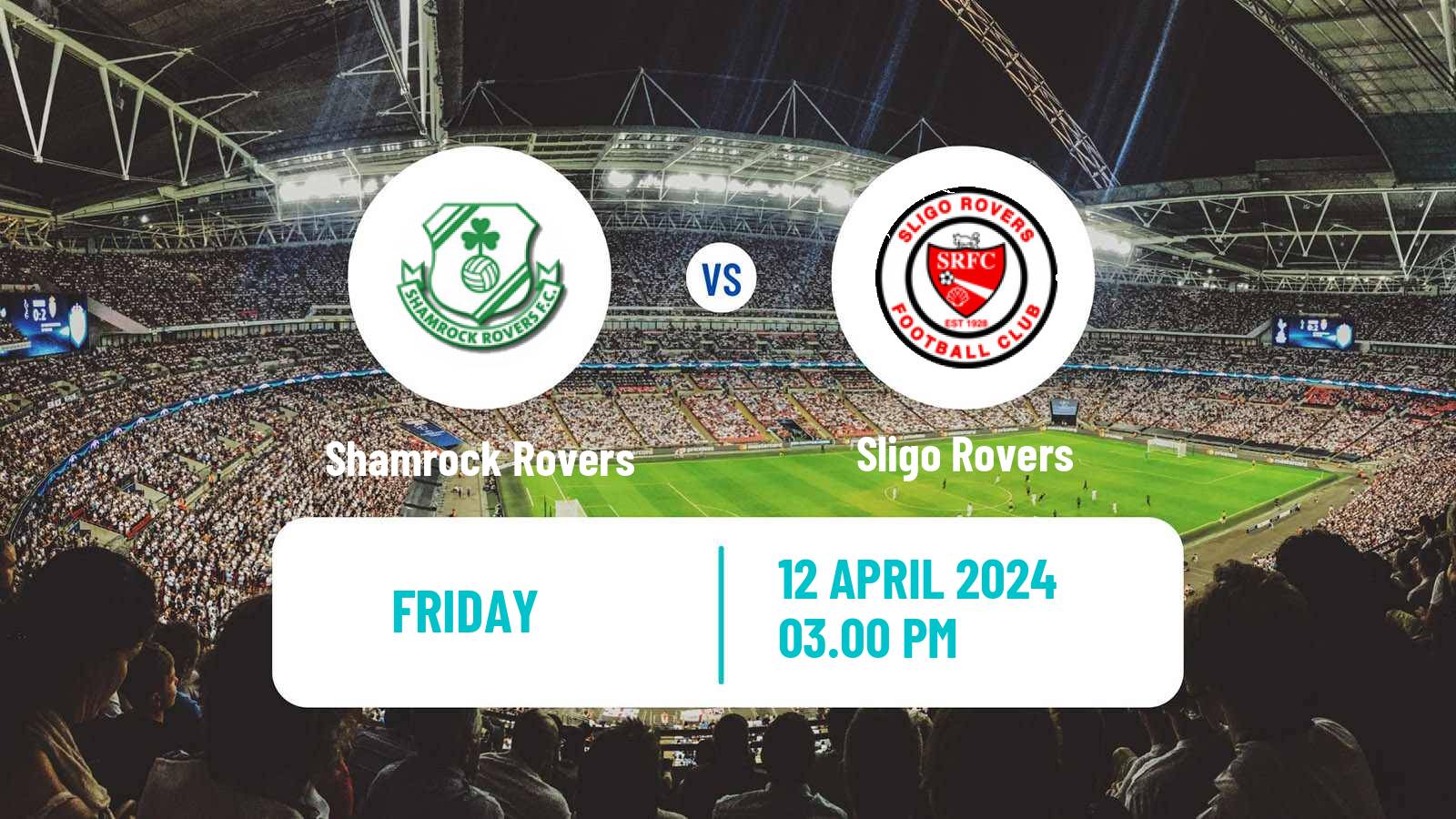 Soccer Irish Premier Division Shamrock Rovers - Sligo Rovers