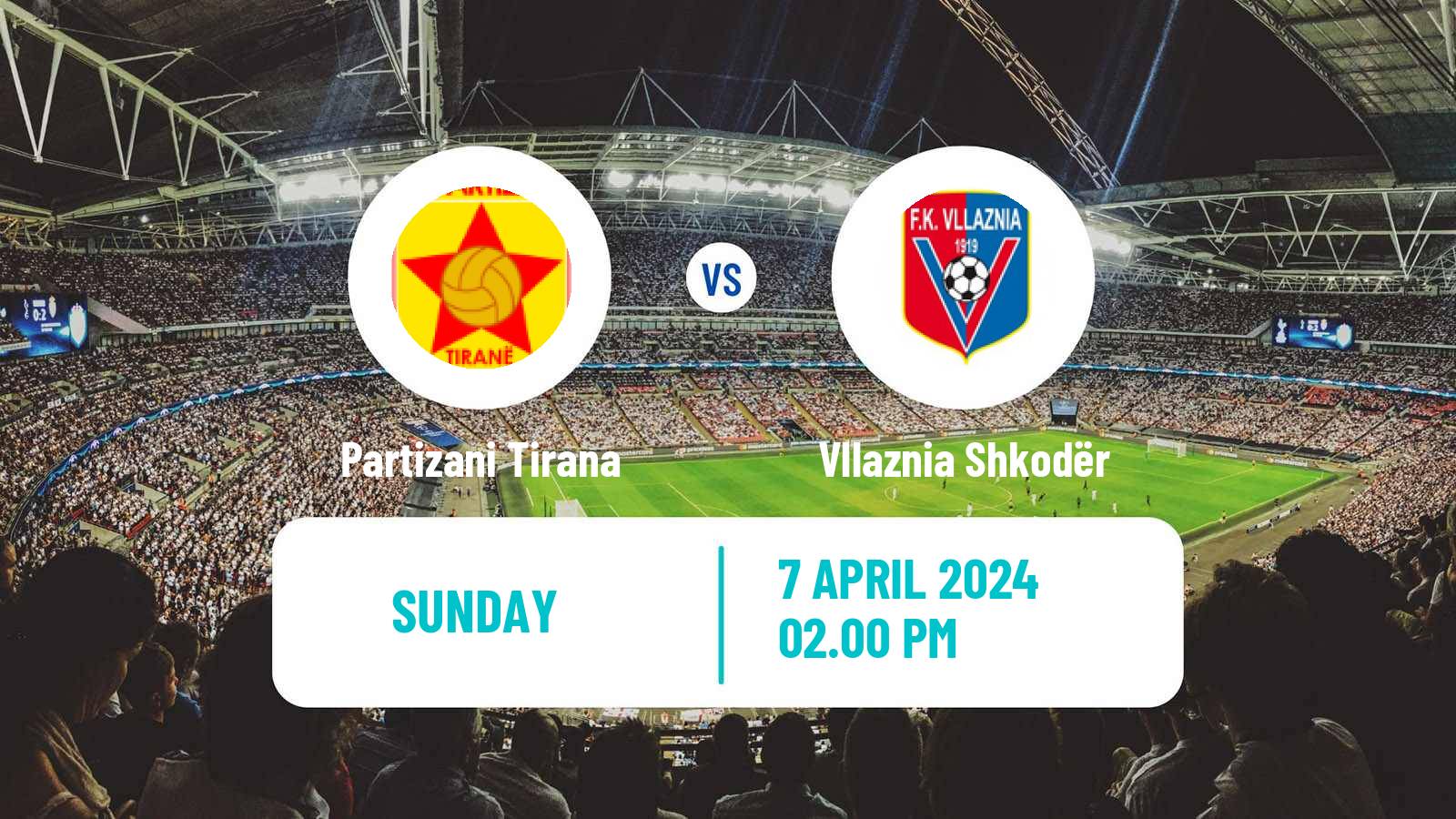 Soccer Albanian Super League Partizani Tirana - Vllaznia Shkodër