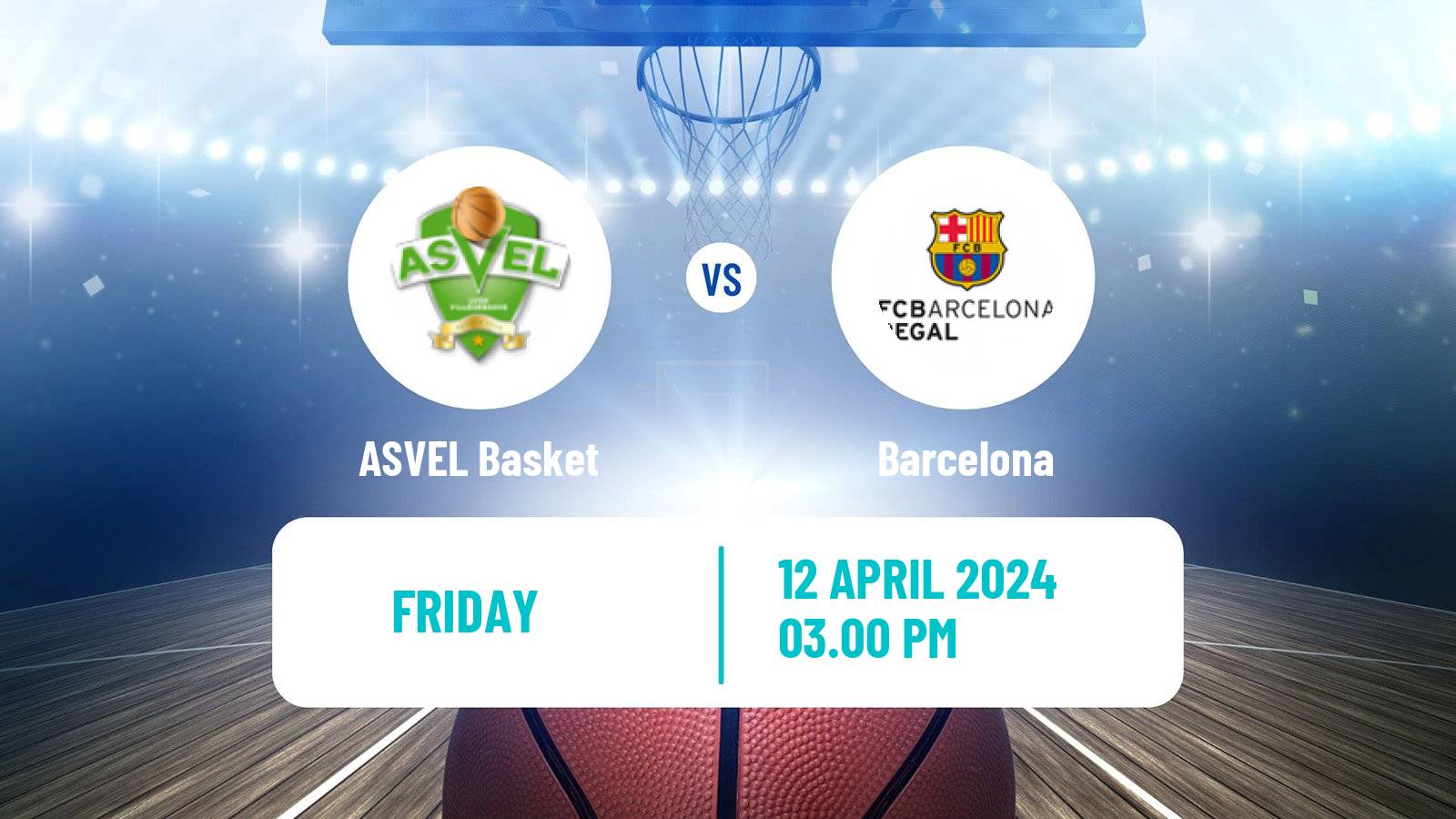 Basketball Euroleague ASVEL Basket - Barcelona