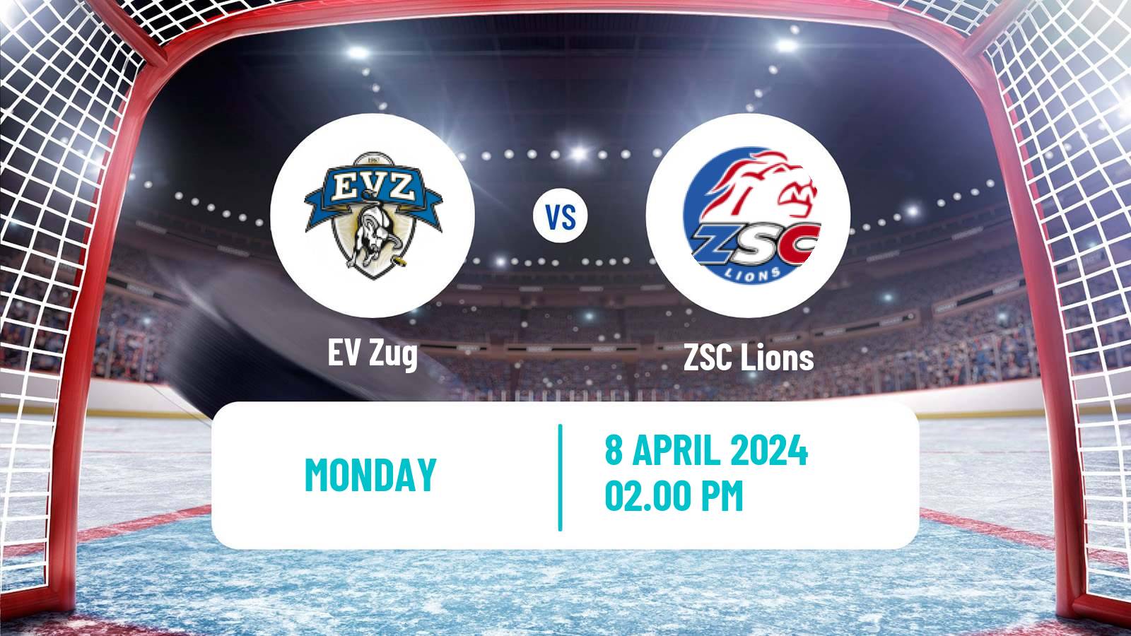 Hockey Swiss National League Hockey EV Zug - ZSC Lions