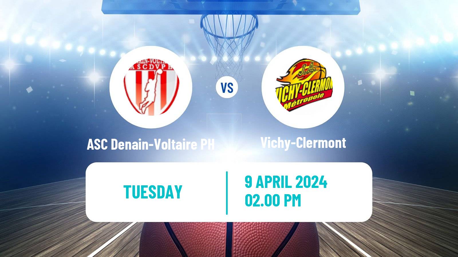 Basketball French LNB Pro B ASC Denain-Voltaire PH - Vichy-Clermont