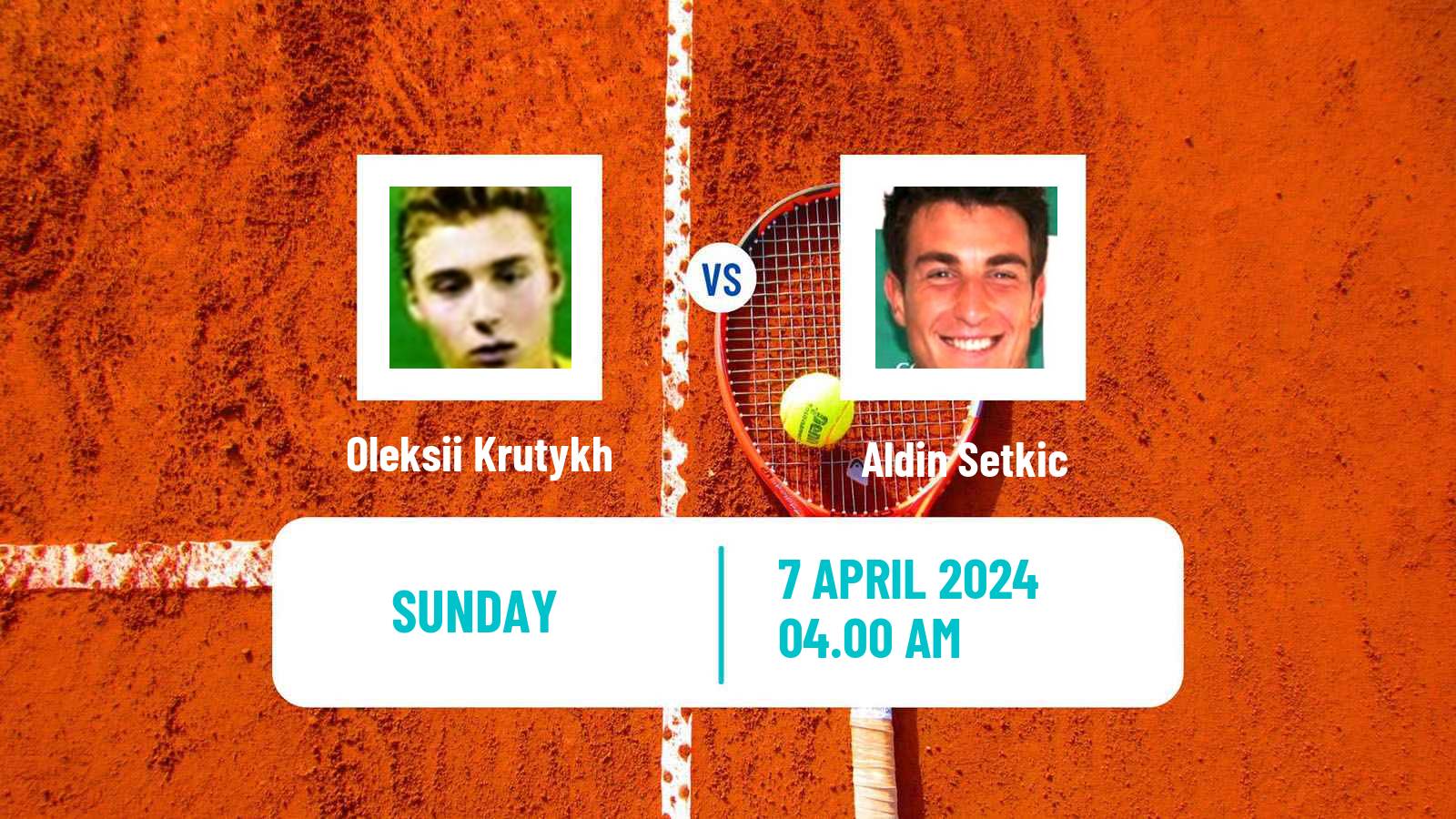 Tennis Split Challenger Men Oleksii Krutykh - Aldin Setkic