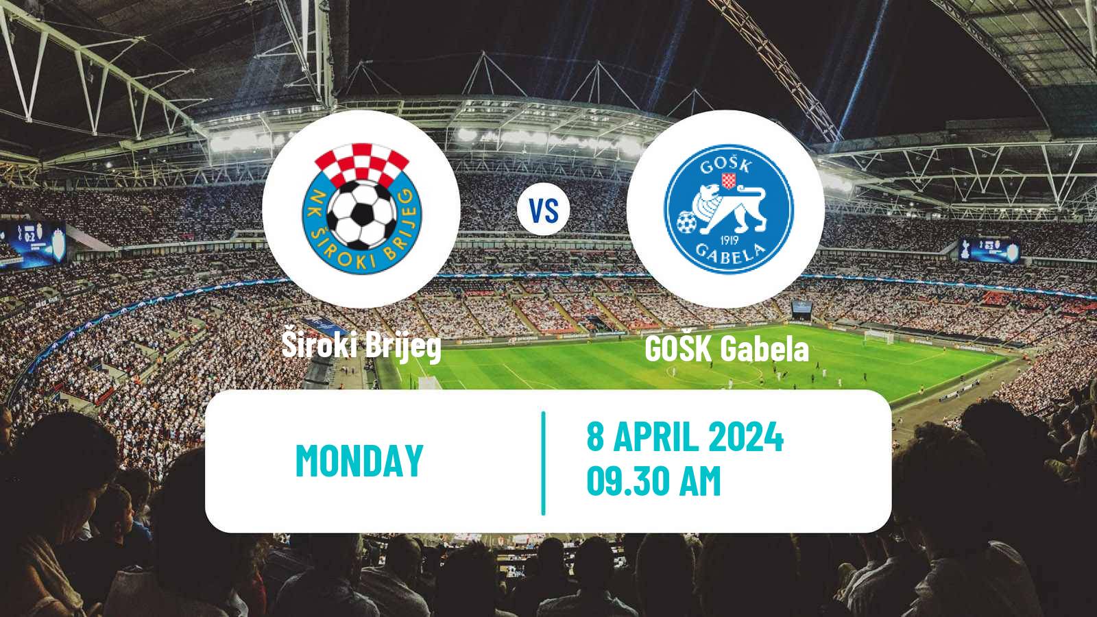 Soccer Bosnian Premier League Široki Brijeg - GOŠK Gabela
