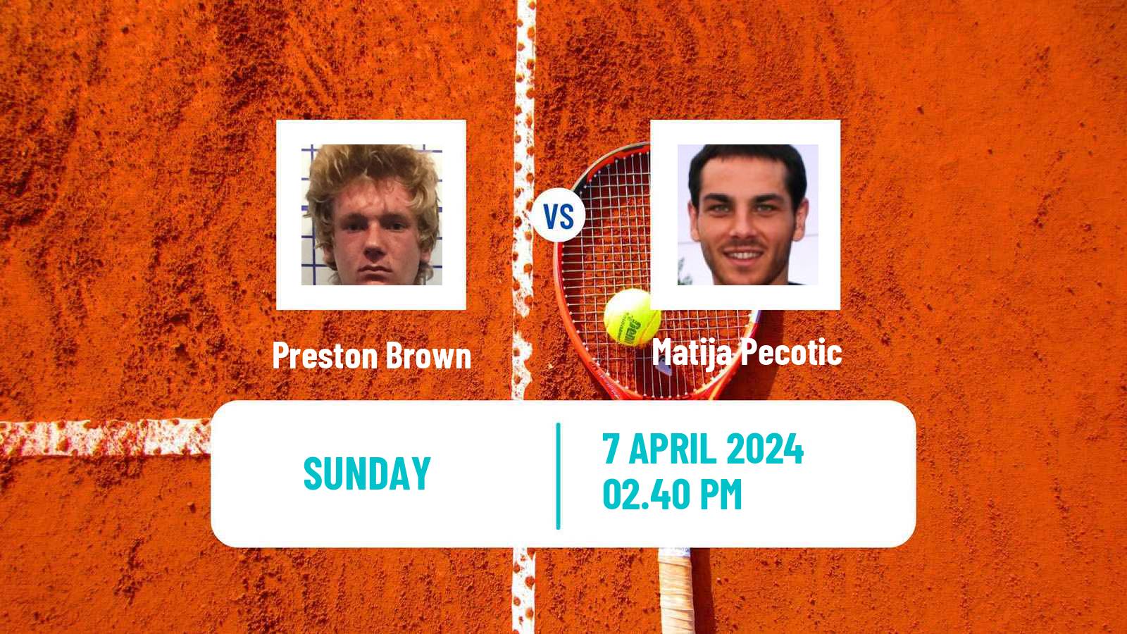 Tennis Sarasota Challenger Men Preston Brown - Matija Pecotic