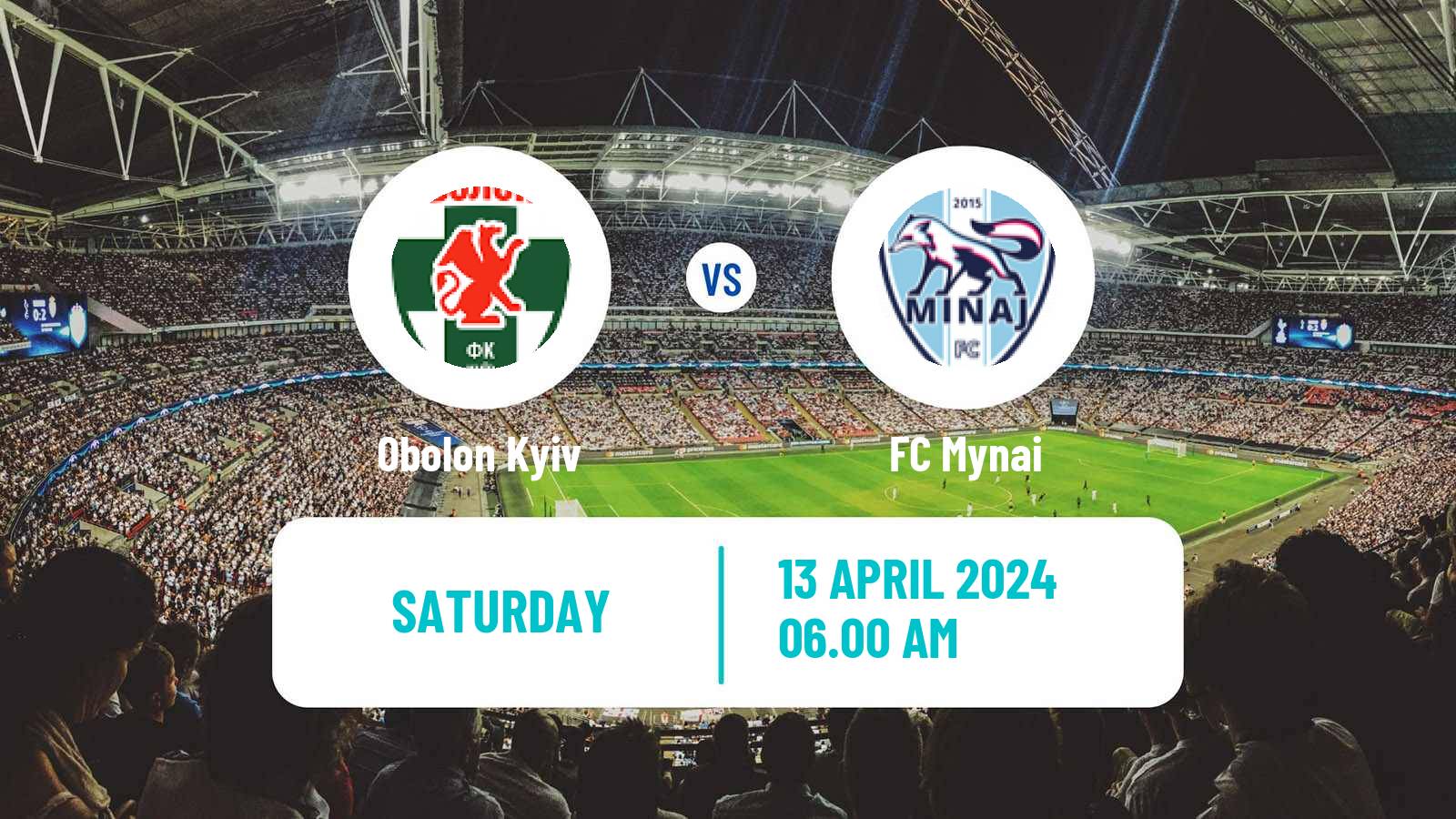 Soccer Ukrainian Premier League Obolon - Mynai