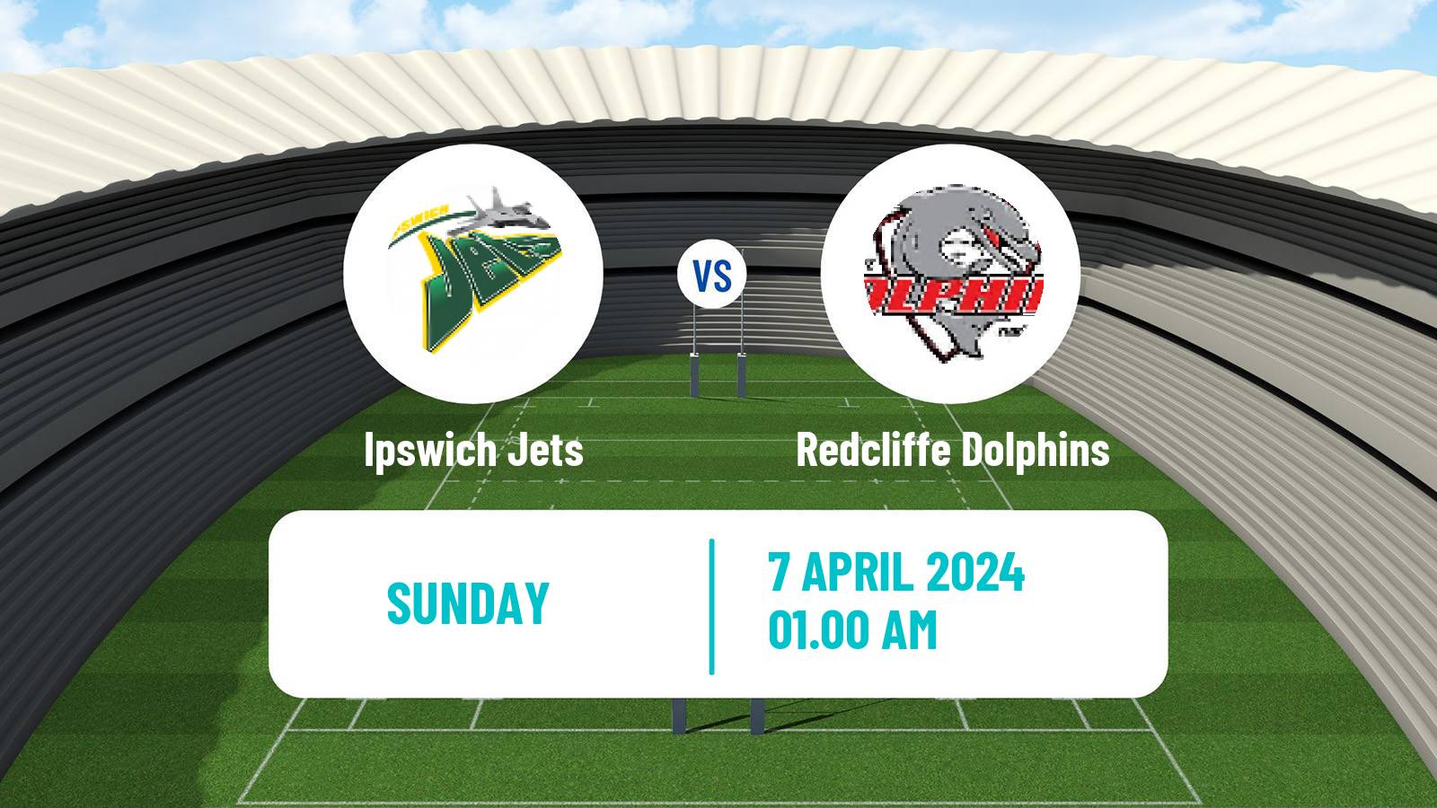 Rugby league Australian Queensland Cup Ipswich Jets - Redcliffe Dolphins