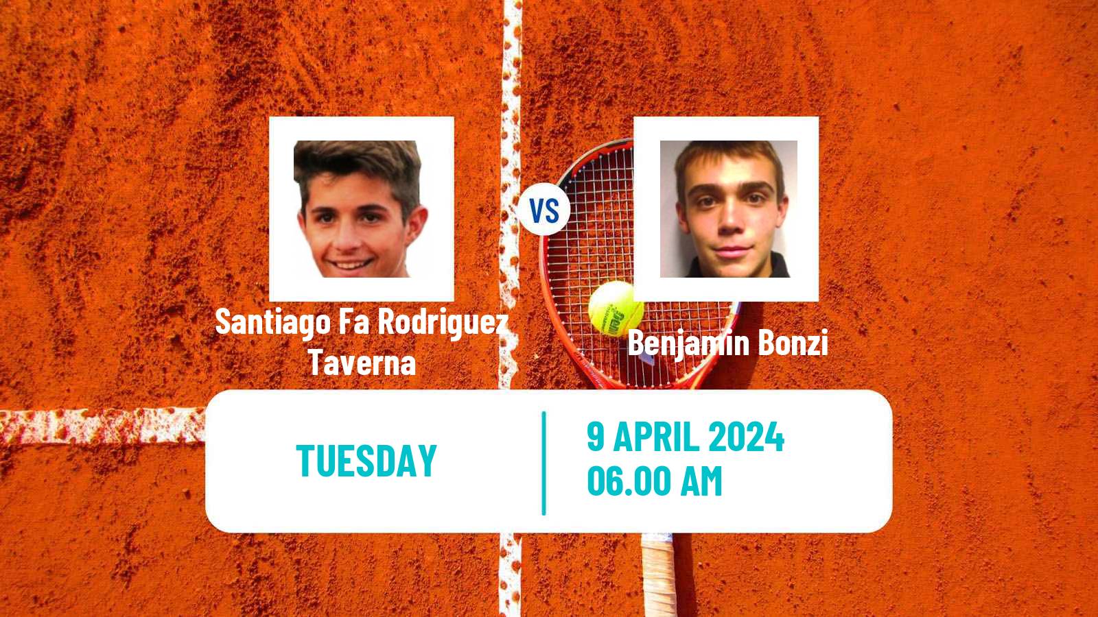 Tennis Split Challenger Men Santiago Fa Rodriguez Taverna - Benjamin Bonzi