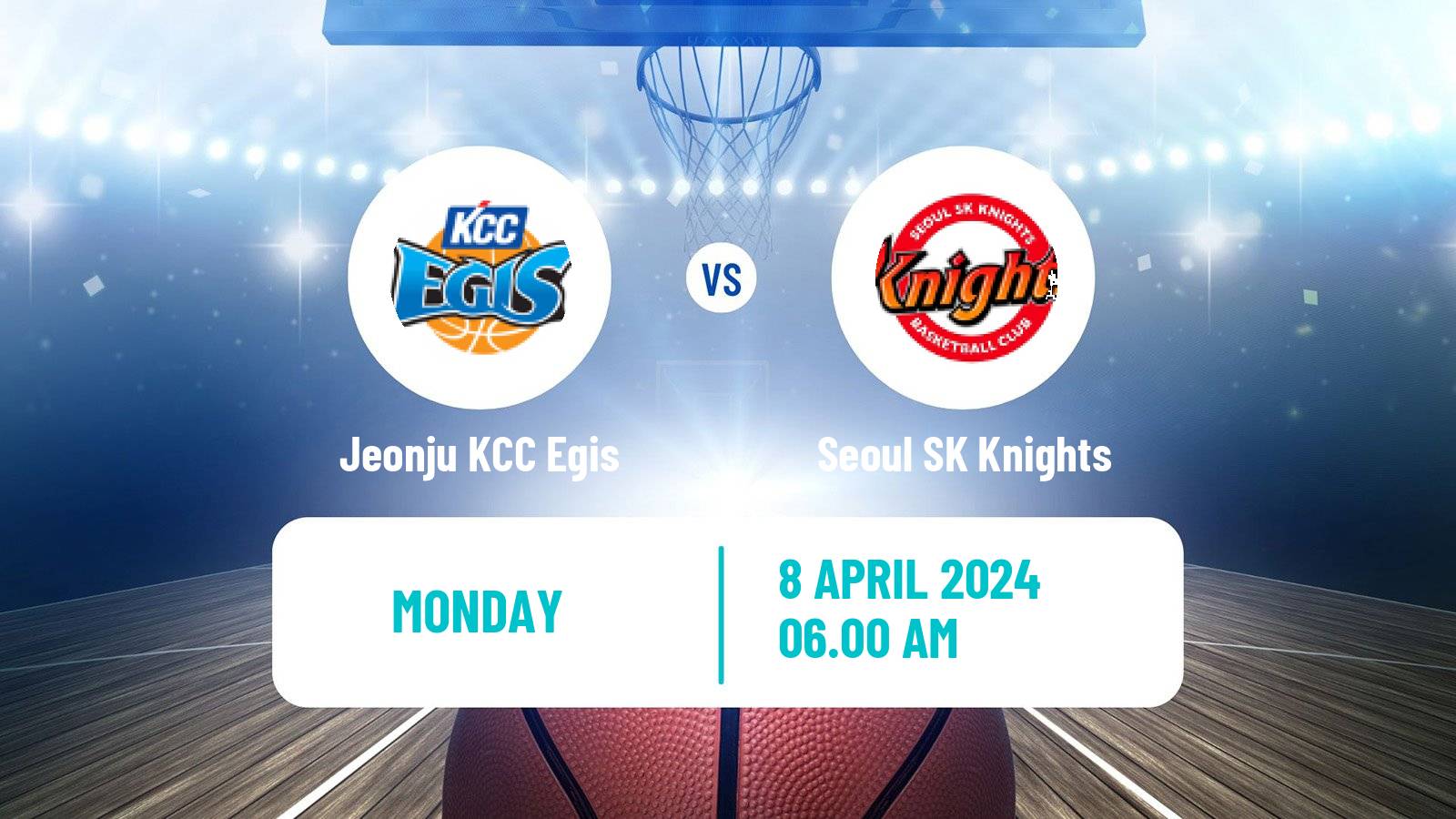 Basketball KBL Jeonju KCC Egis - Seoul SK Knights