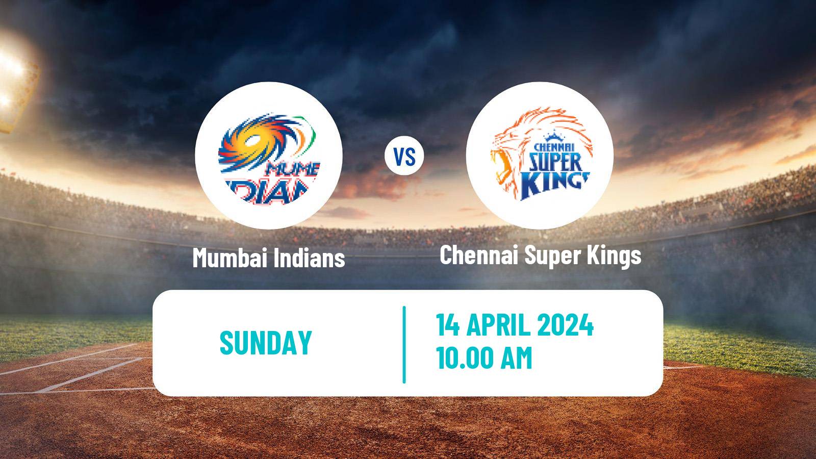 Cricket Indian Premier League Cricket Mumbai Indians - Chennai Super Kings