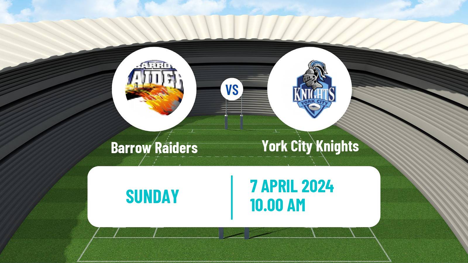 Rugby league English Championship Rugby League Barrow Raiders - York City Knights